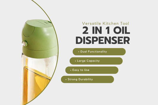 Elevate Your Kitchen with the 2-in-1 Oil Dispenser & Sprayer